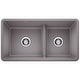 preview thumbnail 14 of 20, Blanco Precis 18-In X 33-In Granite Kitchen Sink - 33" x 18" x 9.25"