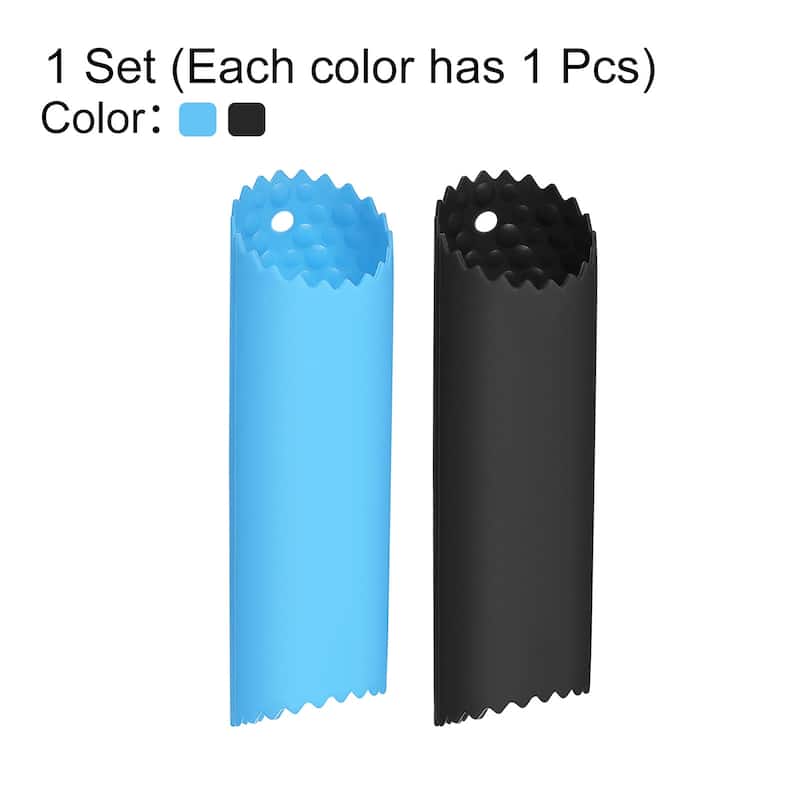 Silicone Garlic Peeler Tube Non Slip for Useful Kitchen Tool 5.12inch - Black/Blue