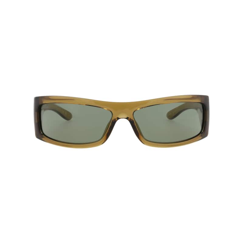 Gucci Shield-Frame Injection Sunglasses - Brown Brown Green - Brown - Green Lens