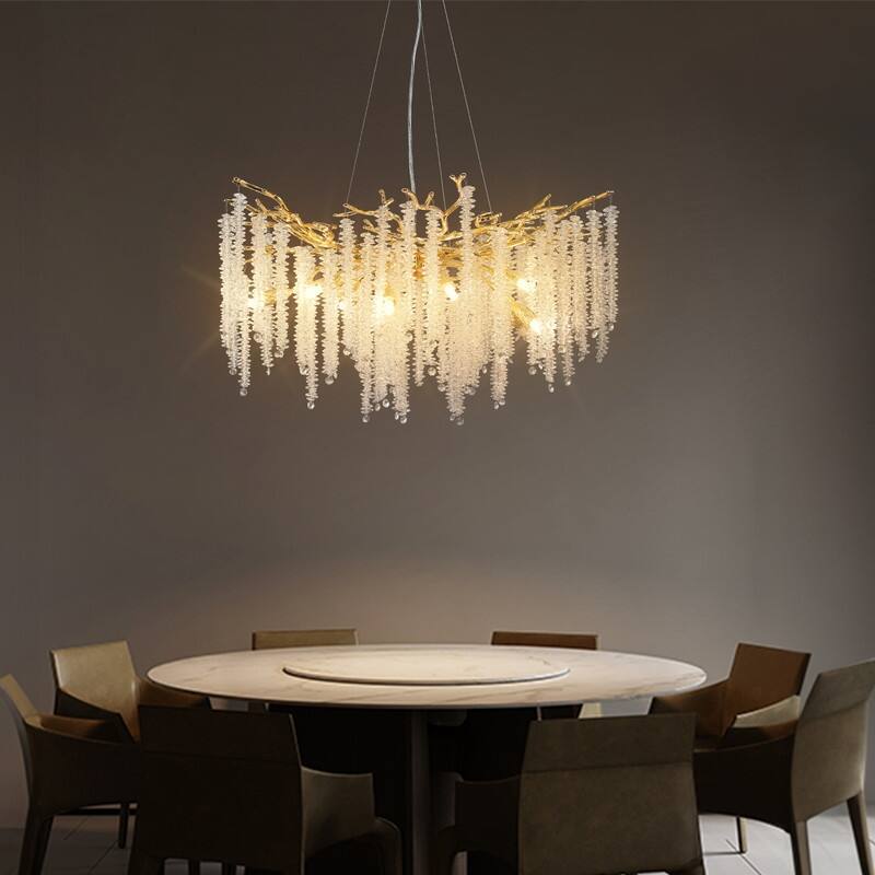 KAYLA Crystal Dimmable Chandelier Kitchen Island Square / Rectangle Chandelier
