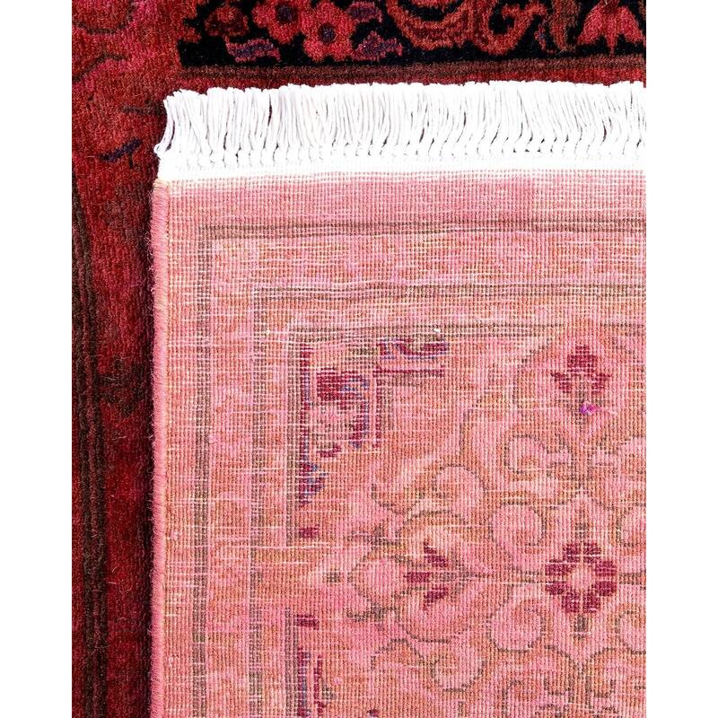 Fine Vibrance One-of-a-Kind Hand-Knotted Runner Rug - Pink, 3' 1" x 11' 7" - 3' 1" x 11' 7"