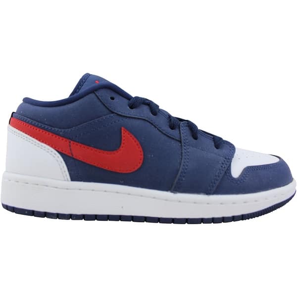 Nike Air Jordan 1 Low Se Midnight Navy University Red Cv9844 400 Grade School Overstock