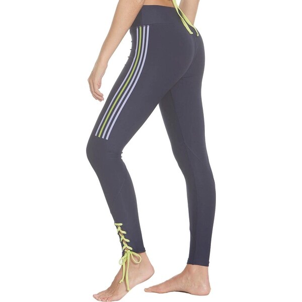Splendid Women's Striped Lace Up Quick Dry Activewear Fitness Legging - Peacoat. Opens flyout.