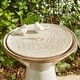 preview thumbnail 21 of 34, Glitzhome 27.5"H LED Turquoise Two Birds Embossed Ceramic Fountain
