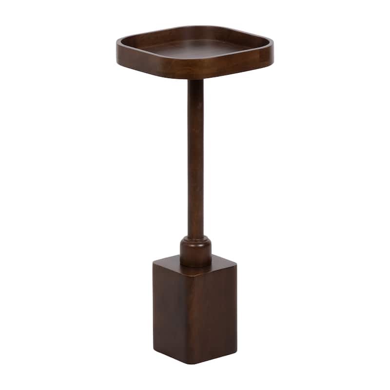 Kate and Laurel Woodrow Square Drink Table - 10x10x24 - Dark Brown