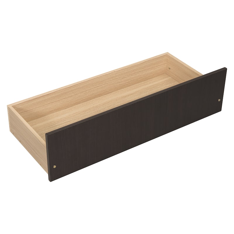 Bed with L-shaped Bookcases, Drawers