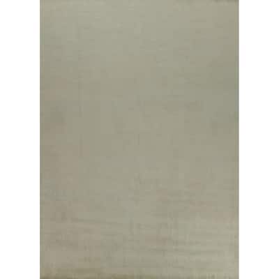 Hand Knotted Oriental 100% Wool Carpet Modern Solid Green Gabbeh Area Rug - 12' 7'' X 10' 1''