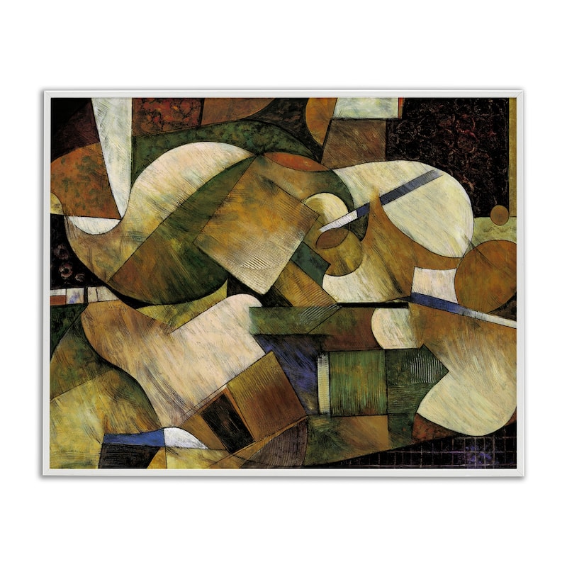 Stupell Expressive Geometric Abstraction Framed Giclee Art Design By Jonathan Parsons - 30 x 24 - White