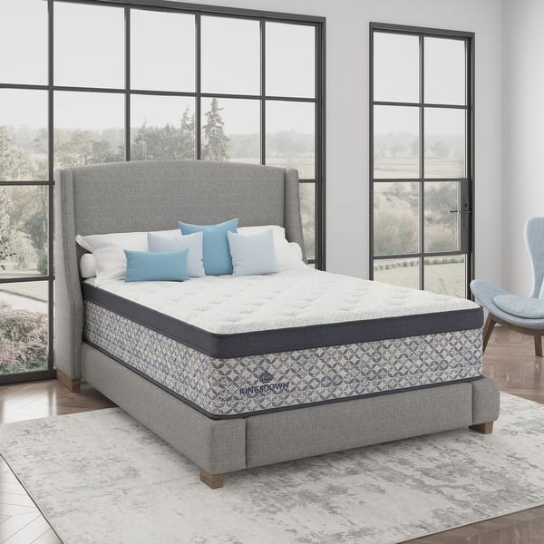 slide 2 of 17, Kingsdown Prime Summitview 13.5 Inch Premium Firm Euro Pillow Top Hybrid Luxury Mattress with Foundation Included