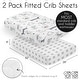 preview thumbnail 6 of 4, Sweet Jojo Designs Dog Boy Girl Unisex/Gender Neutral 2 Pack Fitted Crib Sheets Taupe Blue Puppy Watercolor Black White Hatch