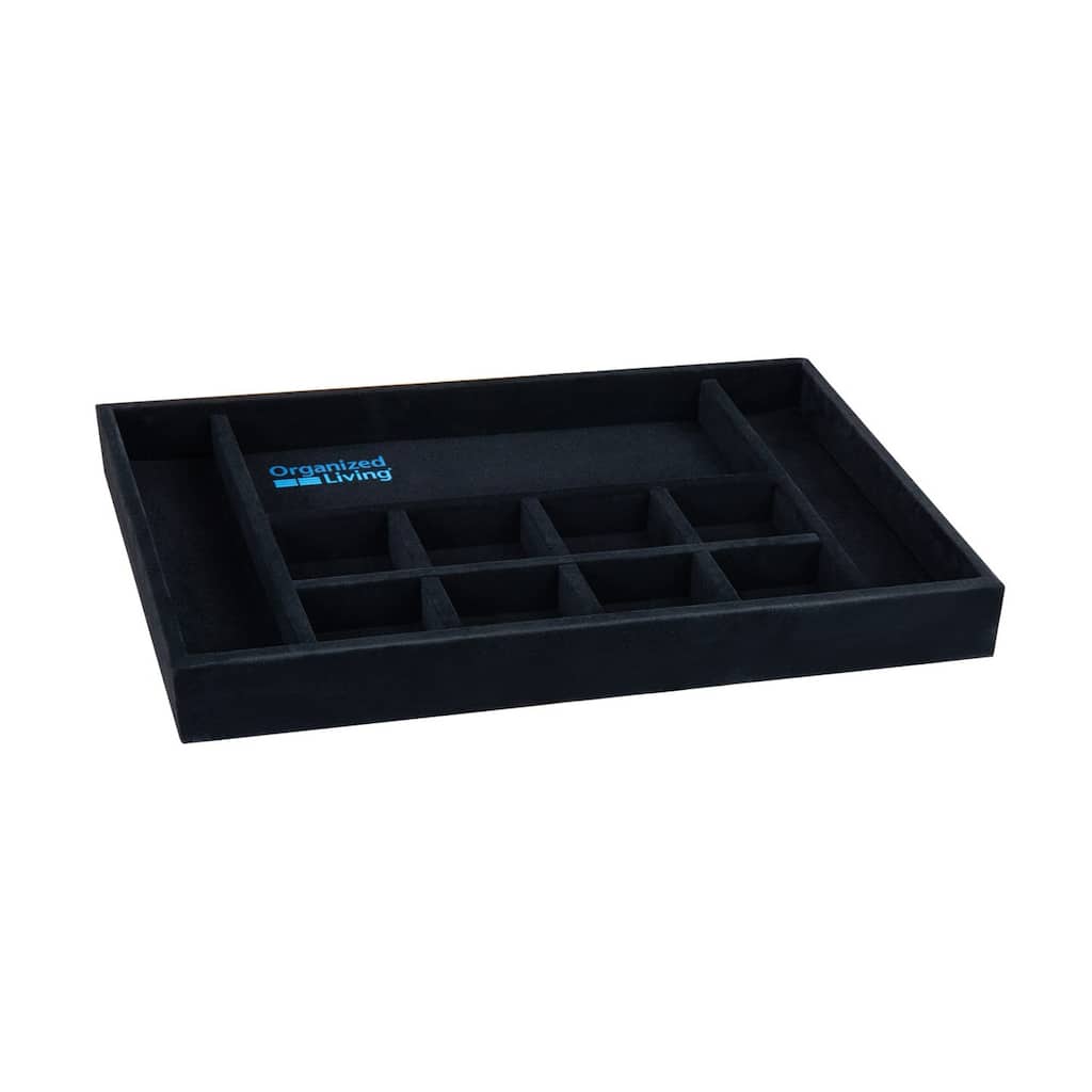 Organized Living freedomRail Black Jewelry Insert for OBox