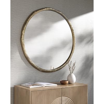 Livabliss Arenas Modern Accent Mirror - 34"H x 34"W x 1"D