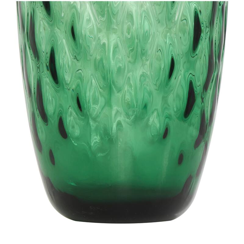 Green Glass Handmade Ombre Vase