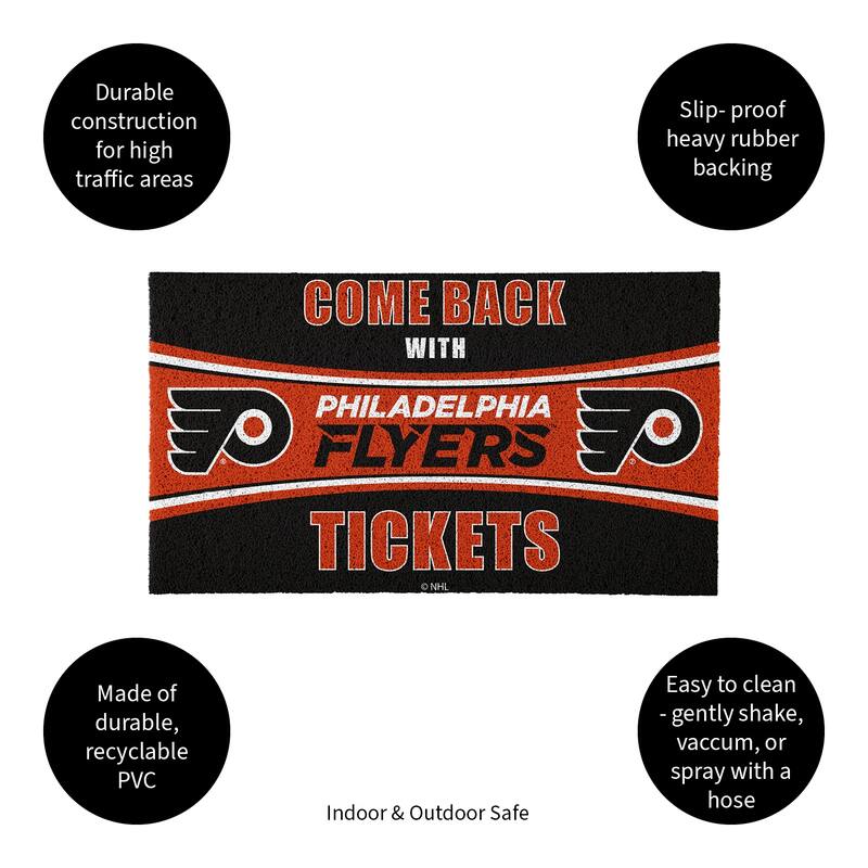 Ottawa Senators 28 in. x 16 in. PVC "Come Back With Tickets" Trapper Door Mat