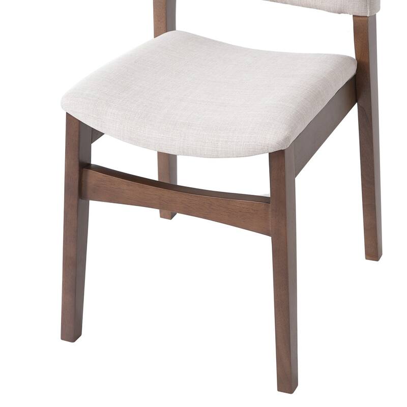 22.72" Rustic Upholstered Stackable Dining Chairs Set of 2