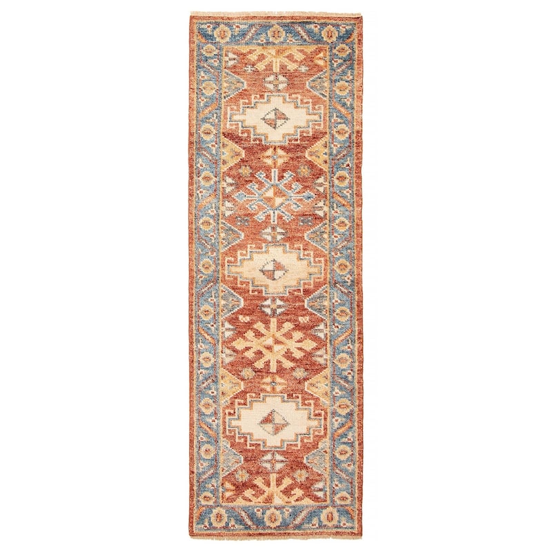 ECARPETGALLERY Hand-knotted Jules Serapi Red Wool Rug - 2'7 x 7'10 - Red - 2'7 x 7'10