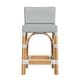 preview thumbnail 17 of 26, Serienna Rectangular Rattan Low Back 24.5"Counter Stool