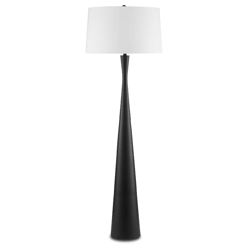 Currey & Company Montenegro Black Floor Lamp - 73"h x 24"dia.