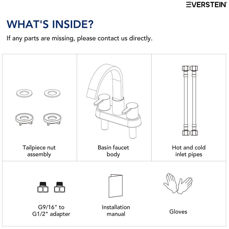 Double Handles 4 inche Centerset Bathroom Sink Faucet