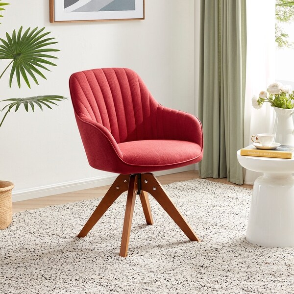 Belleze accent chair linen modern leg discount
