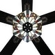 preview thumbnail 5 of 10, Copper Grove Cumana 52-inch Mission Stained Glass Hexagonal LED Ceiling Fan - 52"L x 52"W x 20"H - 52"L x 52"W x 20"H