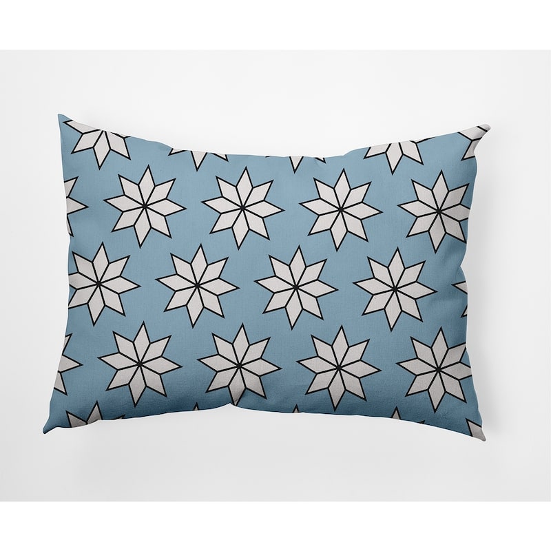 Christmas Stars Christmas Soft Spun Polyester Decorative Throw Pillow - Specialty - Ice