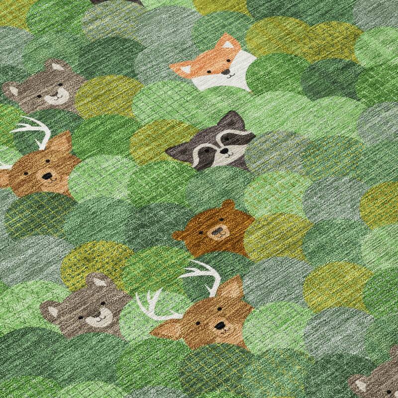 Machine Washable Indoor/ Outdoor Whimsy Critters Chantille Rug