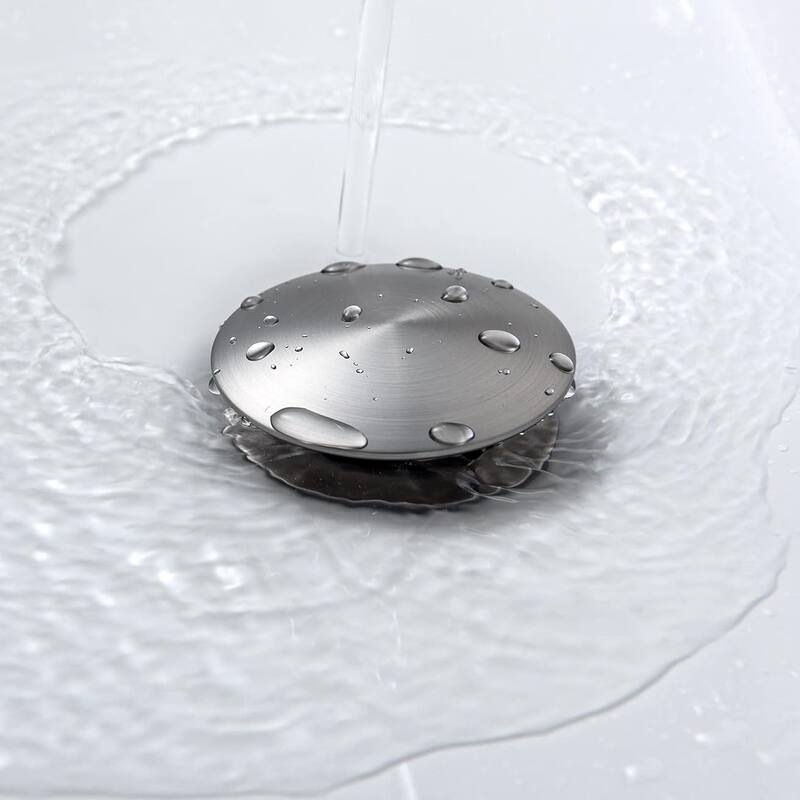 Wall Mounted Bathroom Sink Single Handle Faucet with Pop Up Drain, Silent Splash Proof, No Overflow, Easy Clean