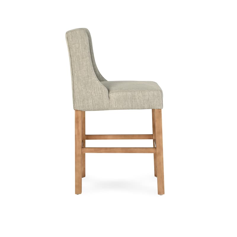 The Gray Barn Flying Hawk Tufted Upholstered 24-inch Counter Stool