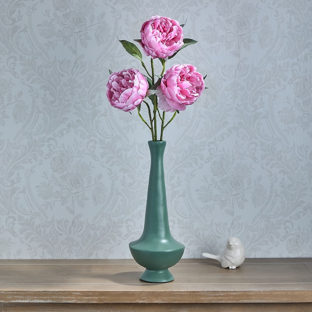 21" Lovely Peony Stem Set of 3