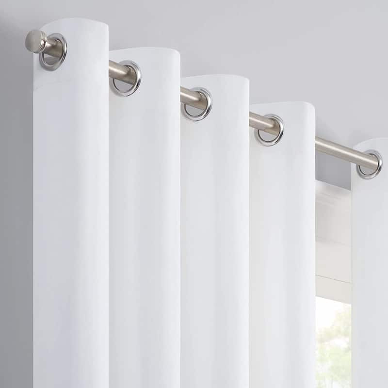 Eclipse Allira Velvet Room Darkening Grommet Noise Reduction Curtains (2 Panels)