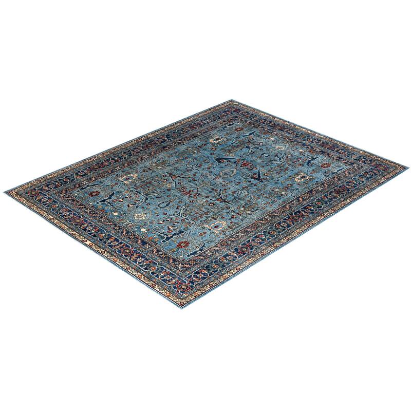 Serapi One-of-a-Kind Hand-Knotted Area Rug - Light Blue, 7' 10" x 10' 0" - 7' 10" x 10' 0"