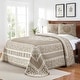 preview thumbnail 32 of 33, Cotton Blend Oversized Vintage Floral Scroll Bedspread Set by Superior Taupe - Twin