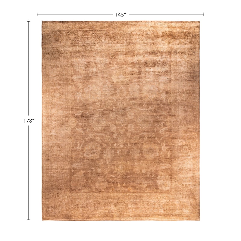 Overdyed One-of-a-Kind Hand-Knotted Area Rug - Beige - 12' 1" x 14' 10"