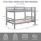preview thumbnail 27 of 40, Full over Full Wooden Bunk Bed, High Guardrail,Ladder, No Box Spring