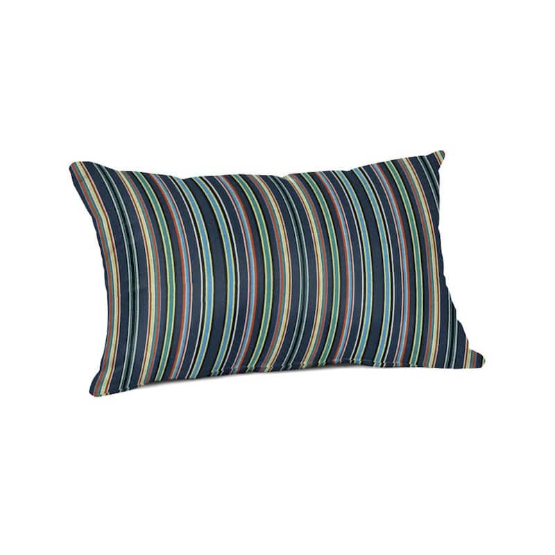 Sunbrella 20x13 Striped Outdoor Lumbar Throw Pillow