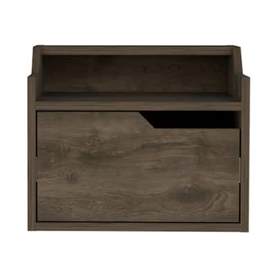 Floating Nightstand Chester,Bedroom,Dark Brown，for Living Room,and Dining Room