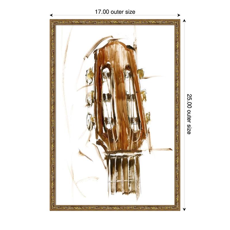 Instrumental No. 4 by Ethan Harper Wood Framed Wall Art Print - Belvedere Bronze