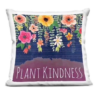 Stupell Plant Kindness with Florals Decorative Printed Throw Pillow Design by Nicole DeCamp