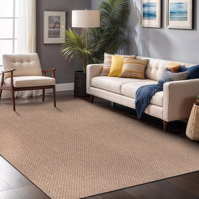 VILLADECOR Easy Jute Indoor Outdoor Weaving Area Rug