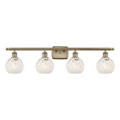 Innovations Lighting 516-4W-9-36-White Mouchette-Bathroom Vanity Light