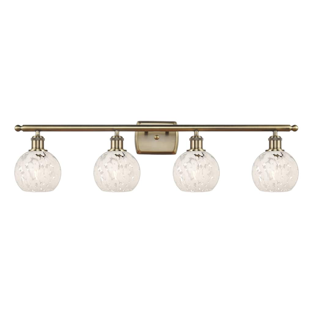 Innovations Lighting 516-4W-9-36-White Mouchette-Bathroom Vanity Light