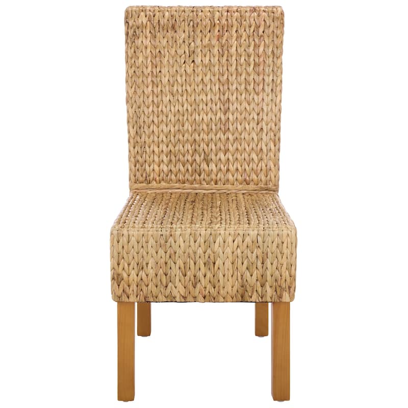 SAFAVIEH Clemensa Natural Dining Chair (Set of 2) - 18.1" x 22.8" x 39" - 18"W x 23"D x 39"H