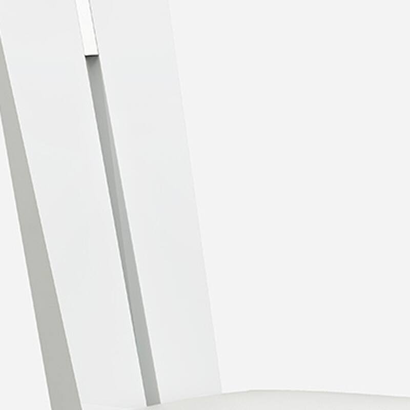 HomeRoots Set of Two Contemporary Sleek High Gloss White Dining Chairs