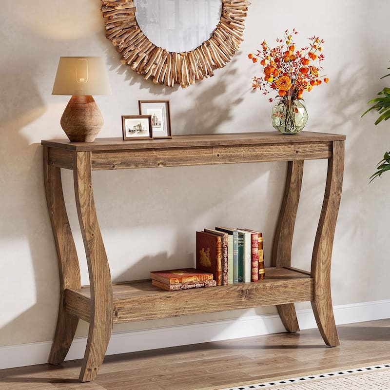 Solid Wood Console Table Behind The Sofa Table for Entryway