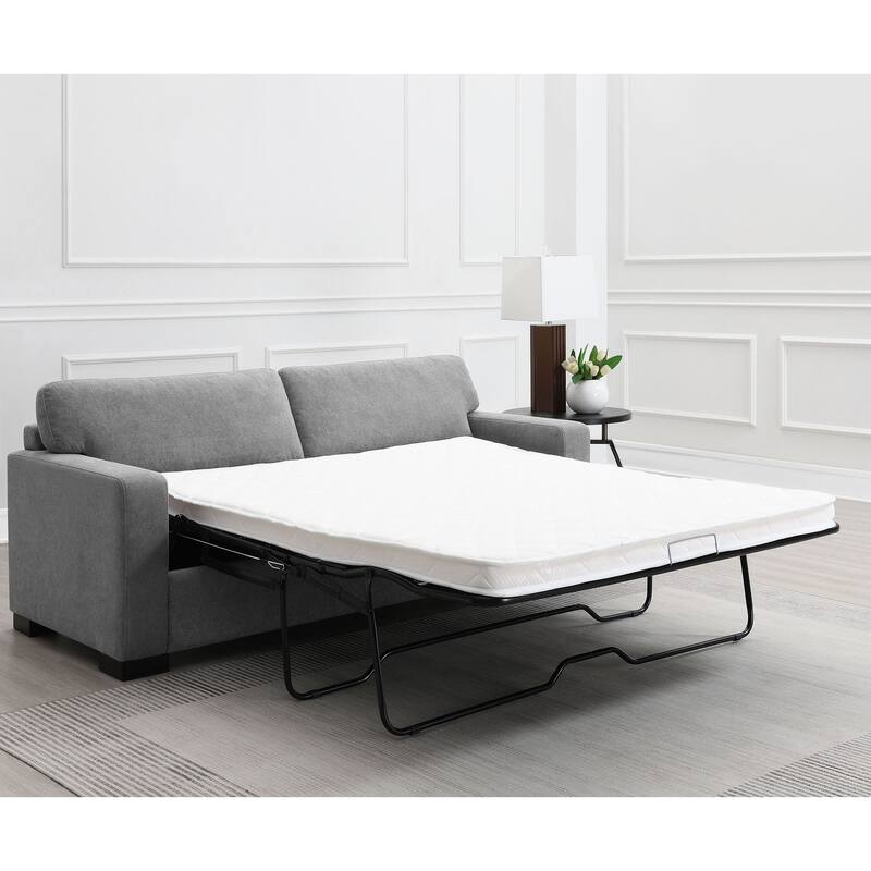 Vicente Grey Upholstered Sofa Sleeper with Queen Mattress