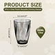 preview thumbnail 17 of 21, Clear Reusable Drinking Glasses Diagonal Texture Plastic Cup Light Grey - 13oz