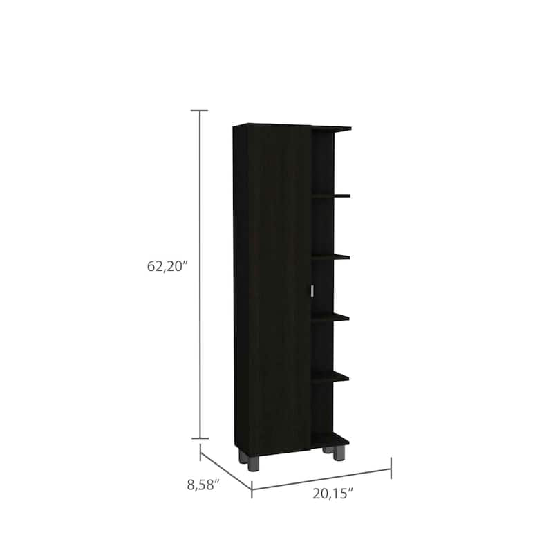 Portland 5-Shelf Linen Cabinet