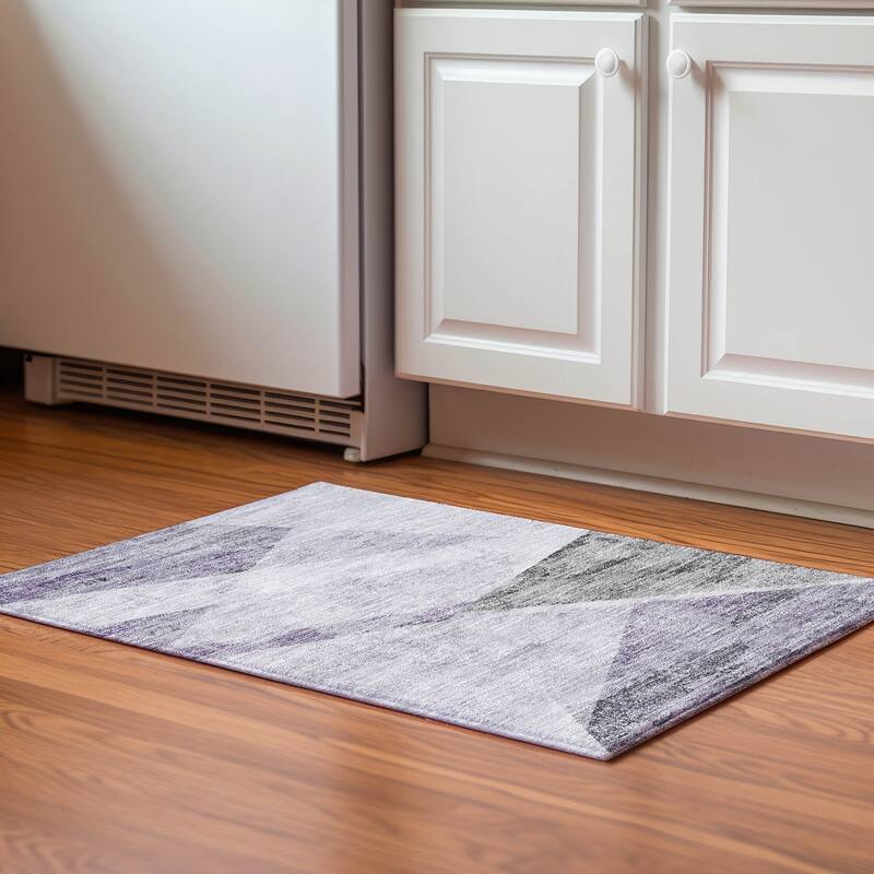 Premium Washable Super Soft Mayfield Rug - Purple - 1' 8" x 2' 6" - Rectangle