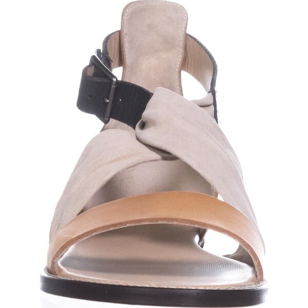 black and cream sandals